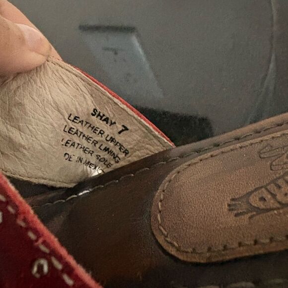 Freebird by Steven Red Leather Sandals - Picture 5 of 5